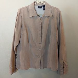 Women's suede-textured blouse